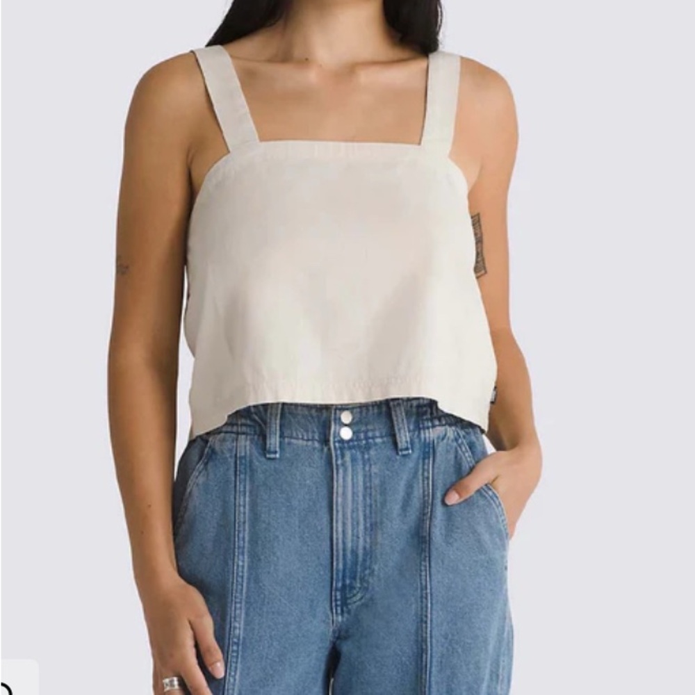 Vans Lowell style tank in “Oatmeal” Boxy cropped fit